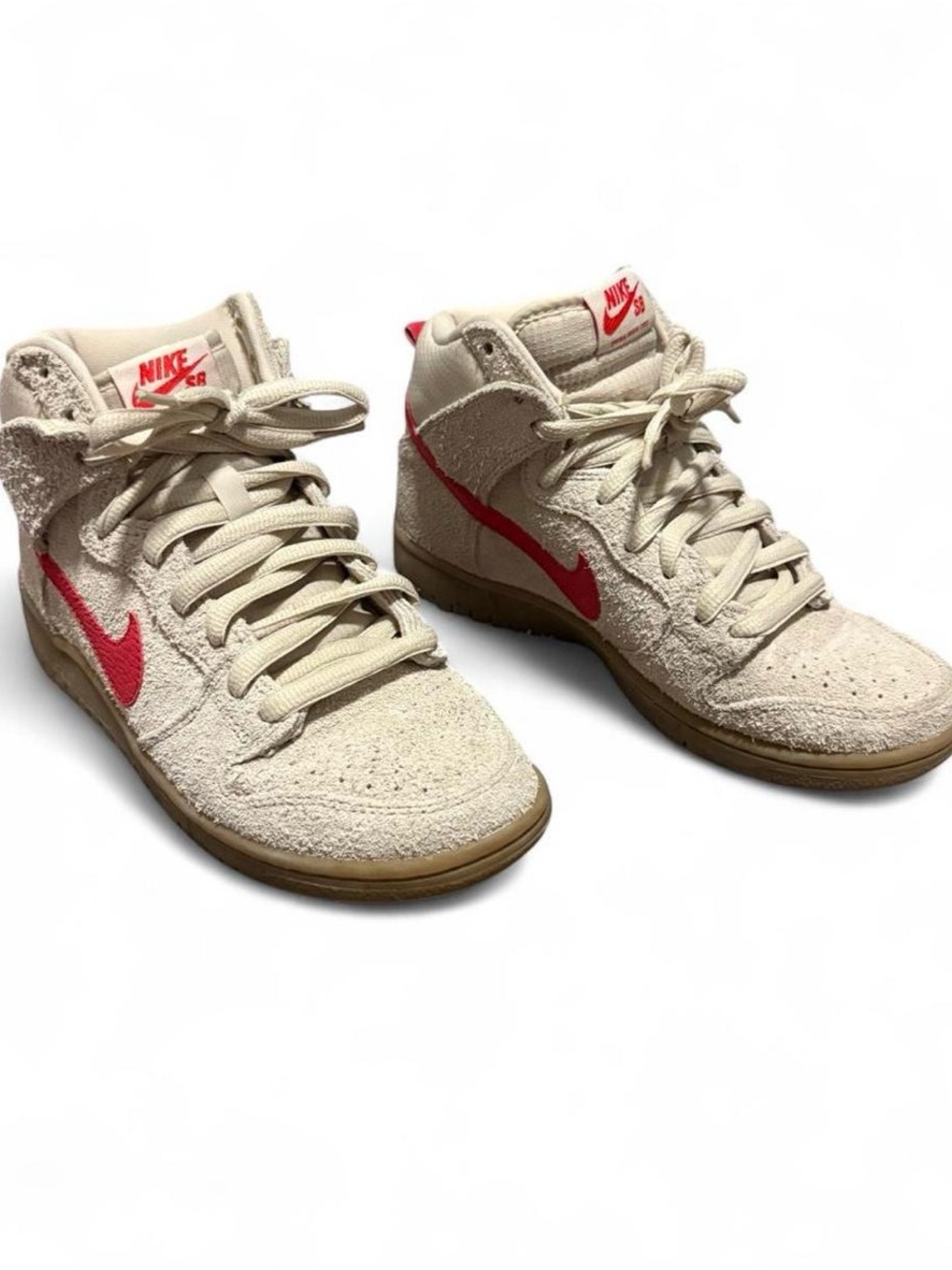 Nike SB Dunk High Pro Birch Hyper Red Tan Gum 305050-206 Men 6.5 Women 8